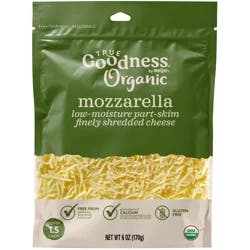 True Goodness Organic Shredded Mozzarella Cheese