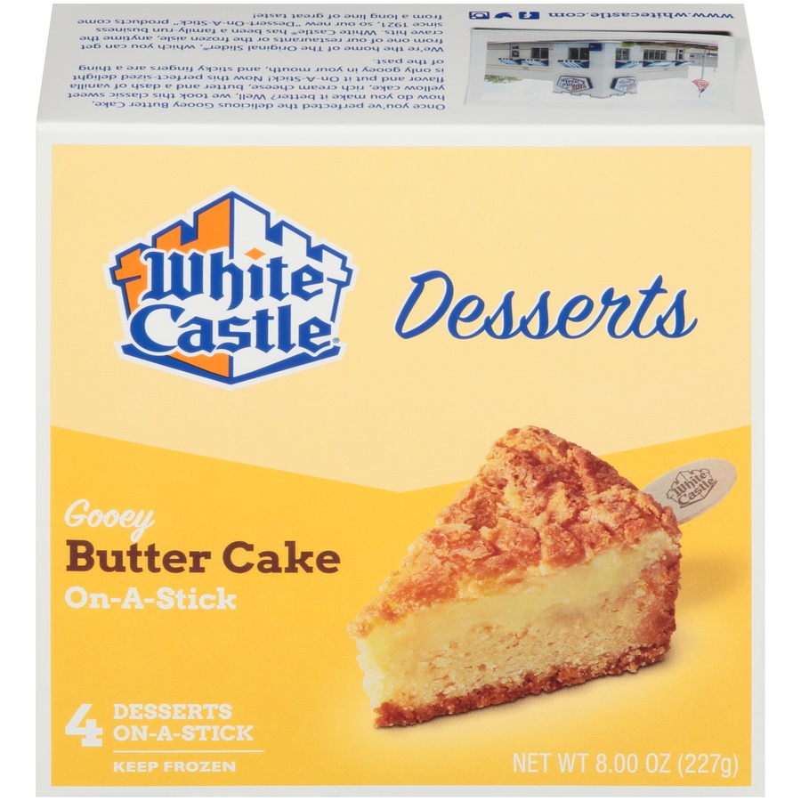 slide 1 of 1, White Castle Gooey Butter Cake Dessert On-A-Stick, 4 ct