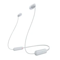 Sony Wi-C100 - Earphones With Mic - In-Ear - Neckband - Bluetooth - Wireless - White