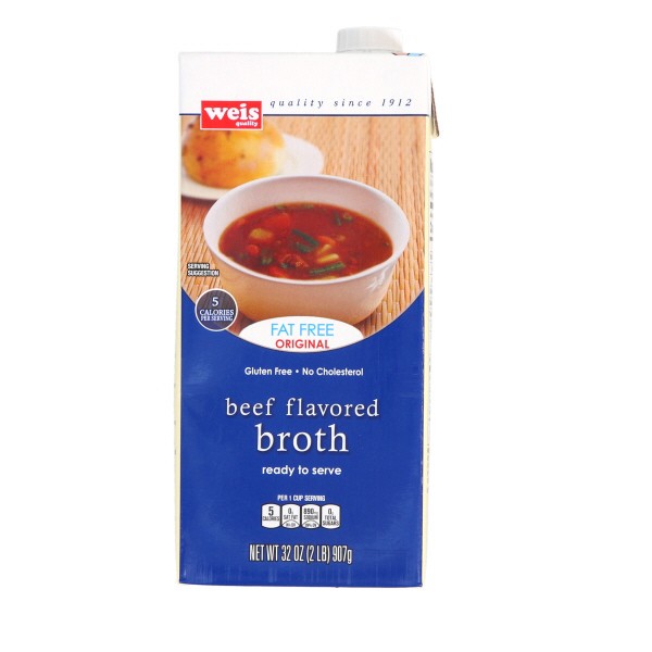 slide 1 of 6, Weis Quality Beef Broth, 32 oz