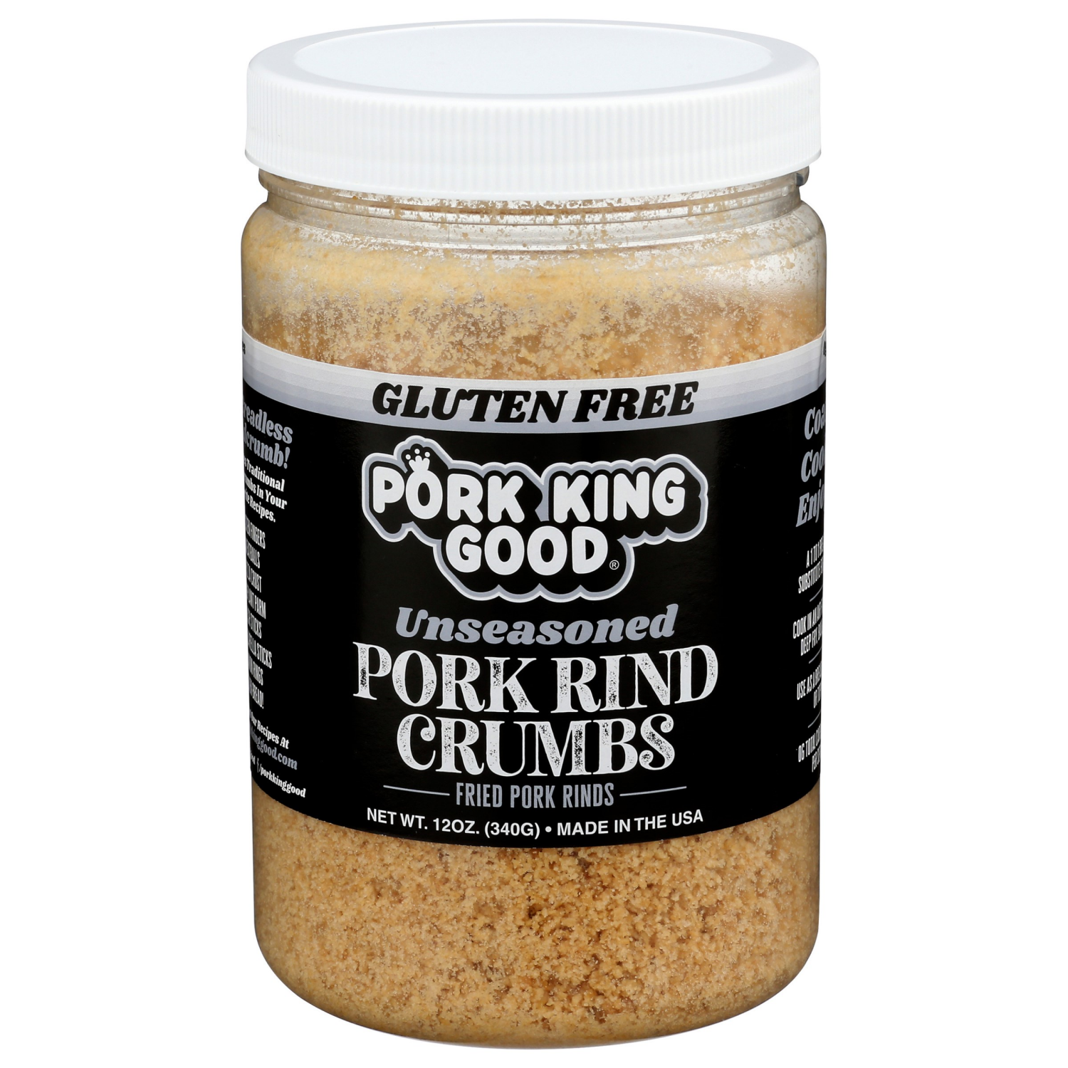slide 1 of 3, Pork King Rind Jar Unseasoned, 12 oz