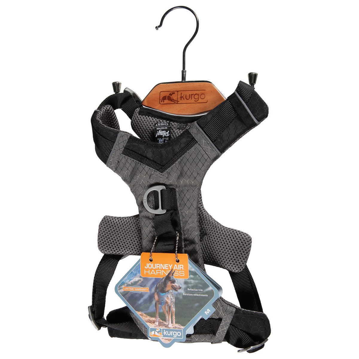 slide 9 of 12, Kurgo Black/Grey Harness Medium 1 ea, 1 ct