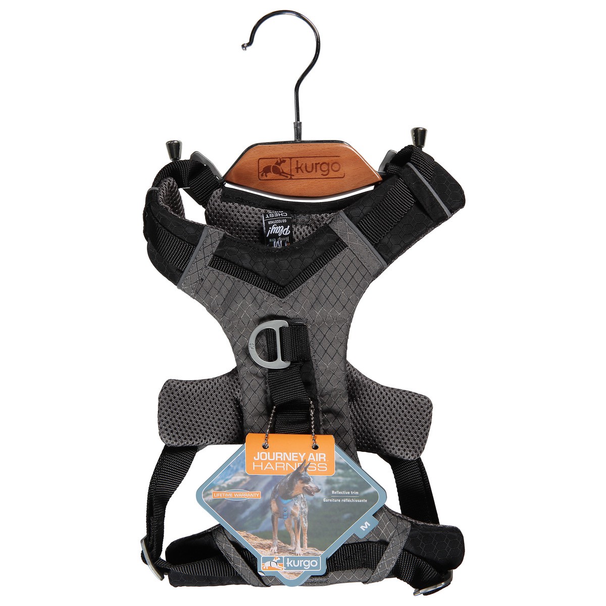 slide 4 of 12, Kurgo Black/Grey Harness Medium 1 ea, 1 ct