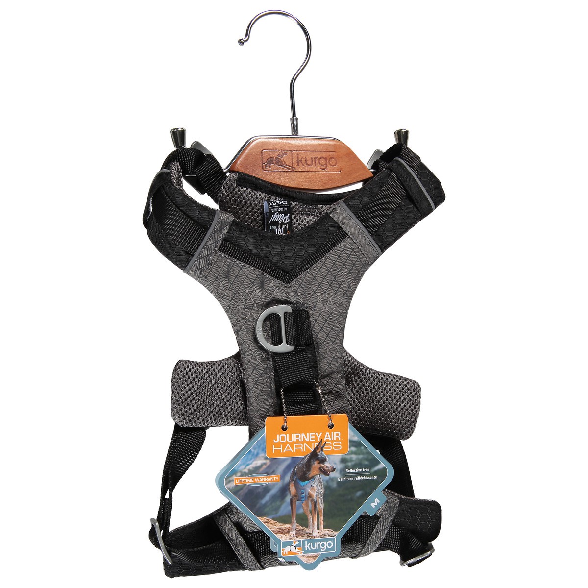 slide 3 of 12, Kurgo Black/Grey Harness Medium 1 ea, 1 ct