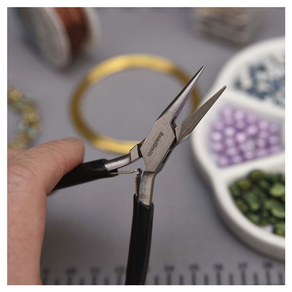 slide 5 of 13, Beadsmith Superfine Slim Line Chain Nose Pliers With Spring, 1 ct