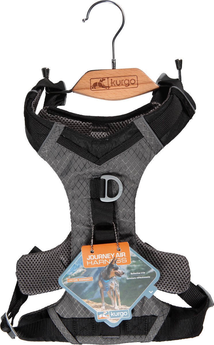 slide 4 of 11, Kurgo Black/Grey Large Harness 1 ea, 1 ct