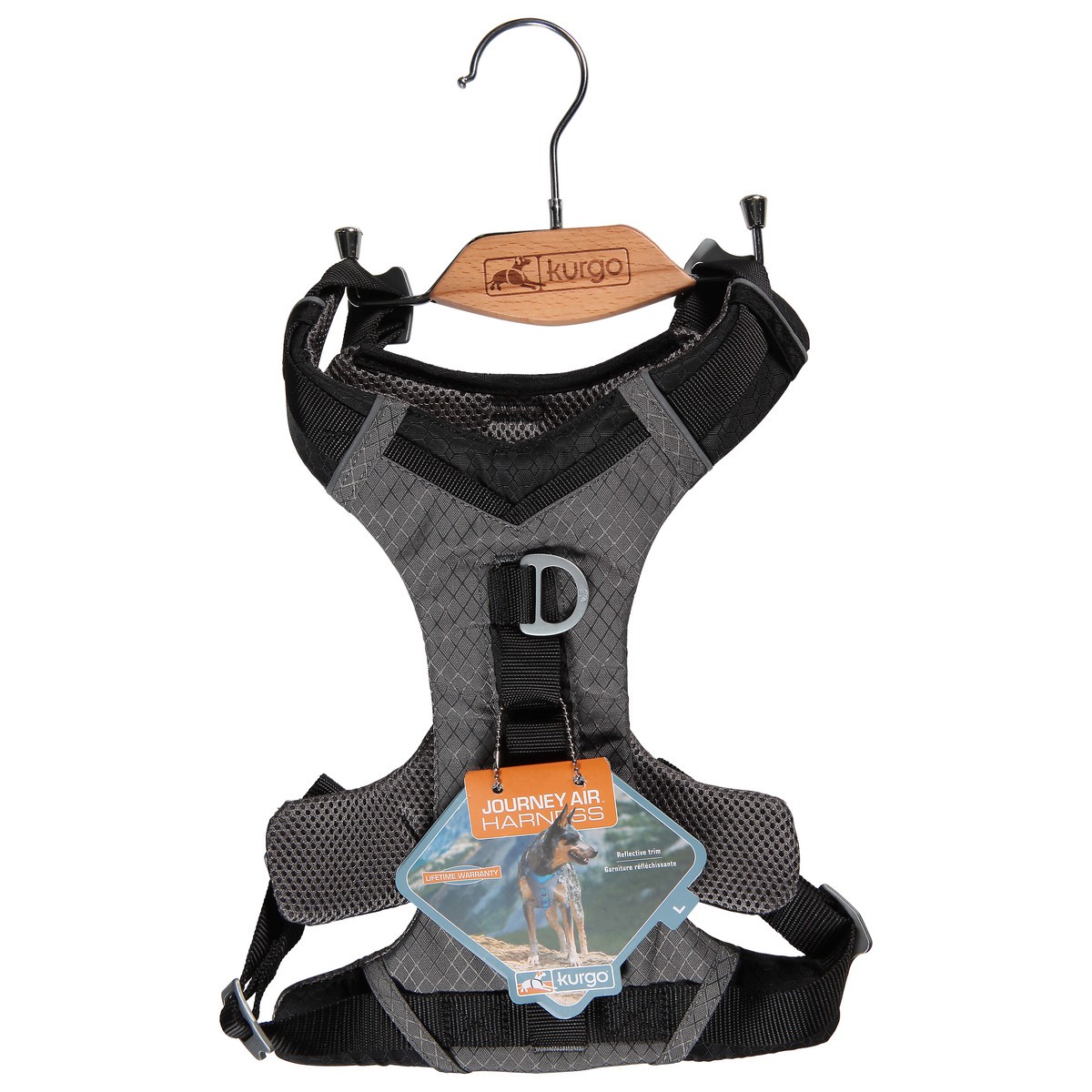 slide 3 of 11, Kurgo Black/Grey Large Harness 1 ea, 1 ct