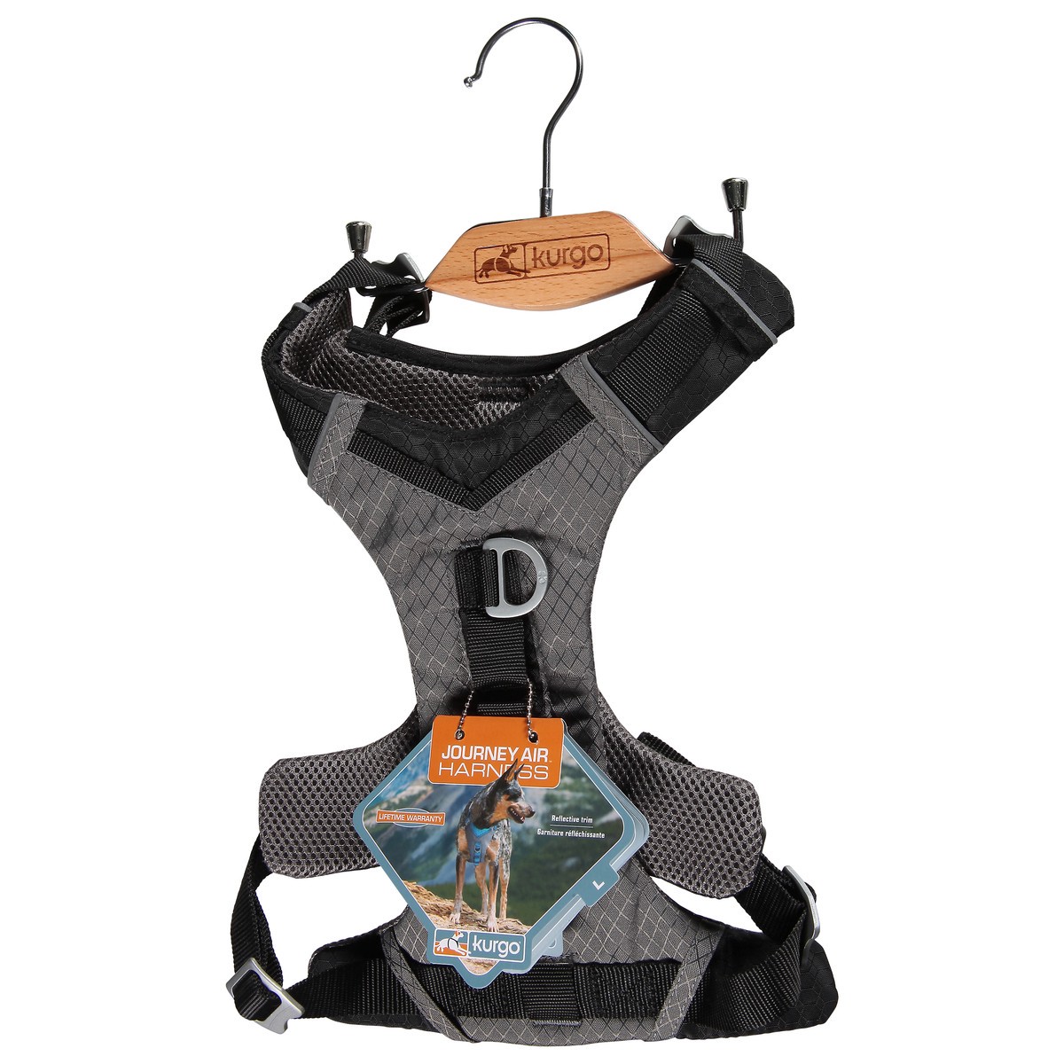 slide 11 of 11, Kurgo Black/Grey Large Harness 1 ea, 1 ct