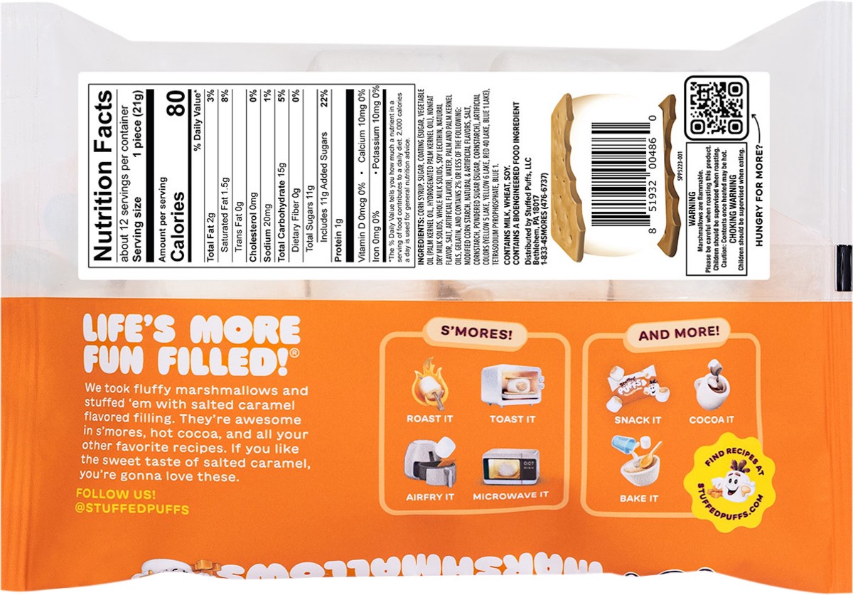 slide 2 of 7, Stuffed Puffs Caramel-Filled Stuffed Puffs, 8.6 oz