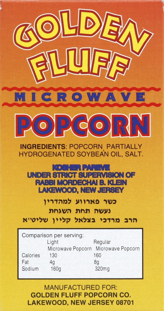 slide 3 of 5, Golden Fluff Microwave Popcorn Light, 3 ct; 3 oz