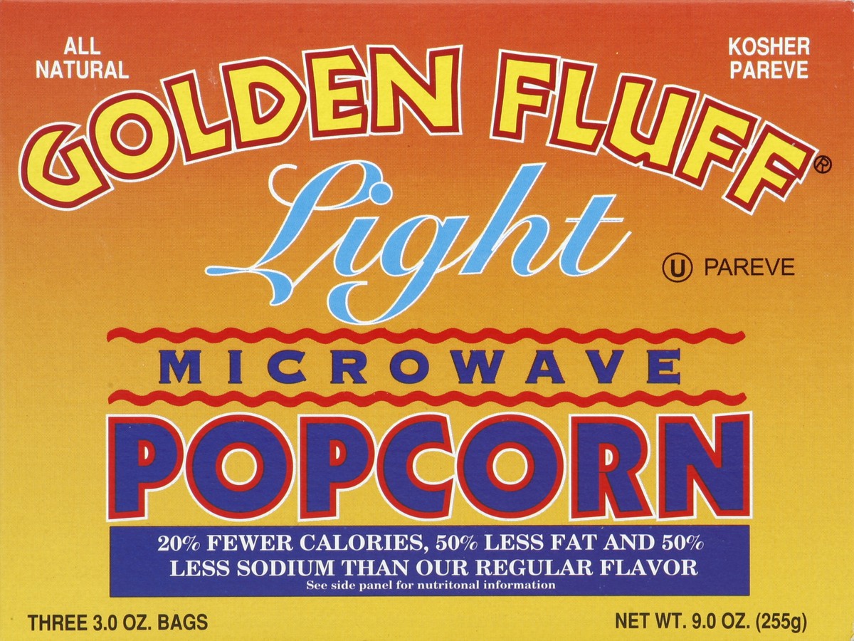 slide 4 of 5, Golden Fluff Microwave Popcorn Light, 3 ct; 3 oz