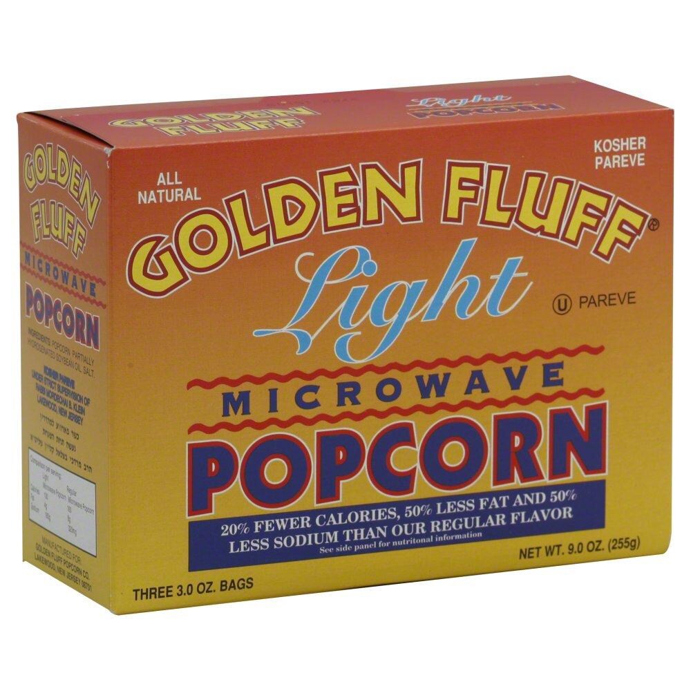 slide 1 of 5, Golden Fluff Microwave Popcorn Light, 3 ct; 3 oz