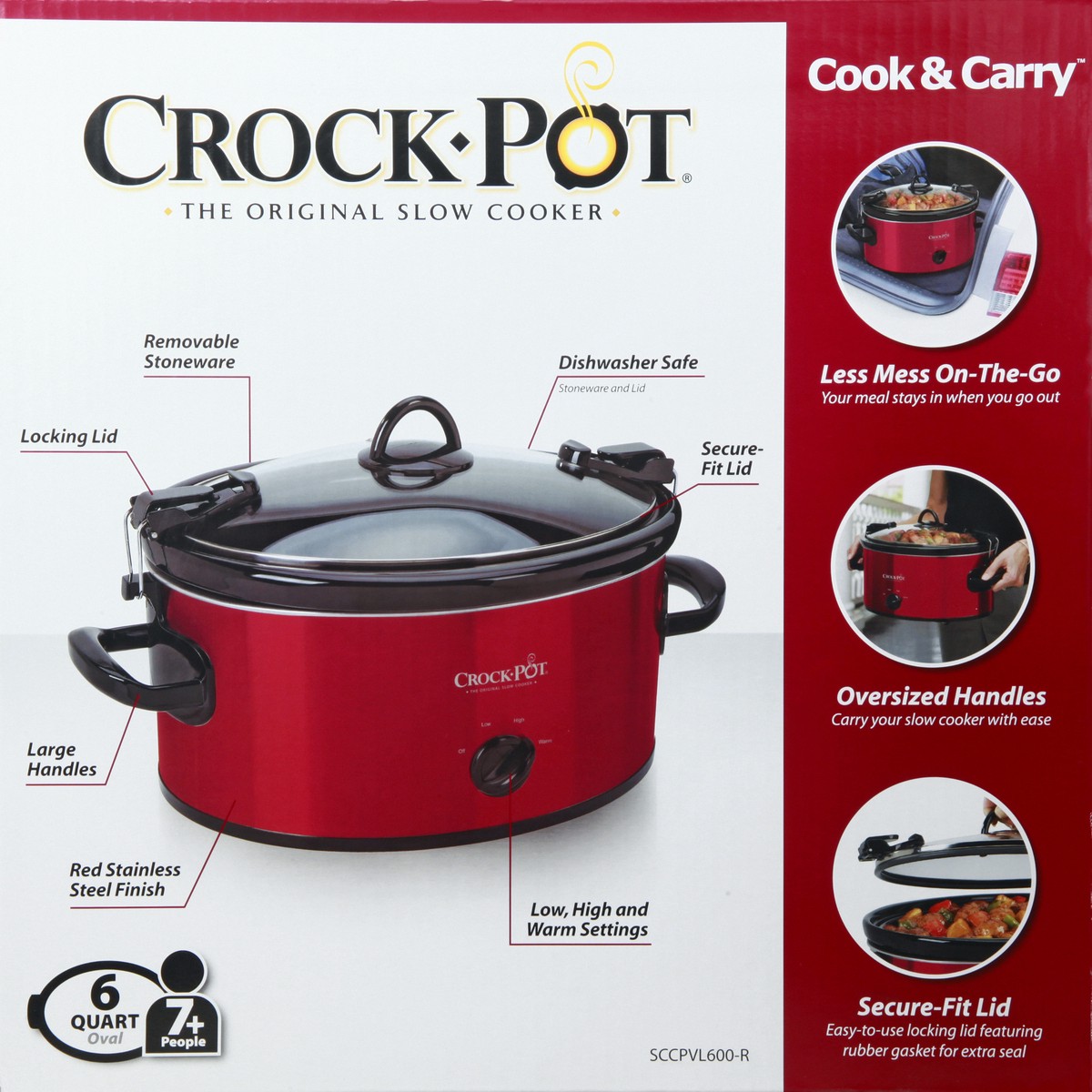 slide 3 of 9, Crock-Pot 6 Quart Oval Slow Cooker 1 ea, 1 ct