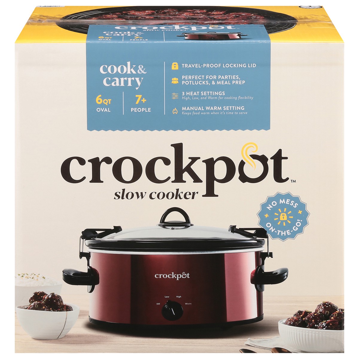 slide 1 of 9, Crock-Pot 6 Quart Oval Slow Cooker 1 ea, 1 ct