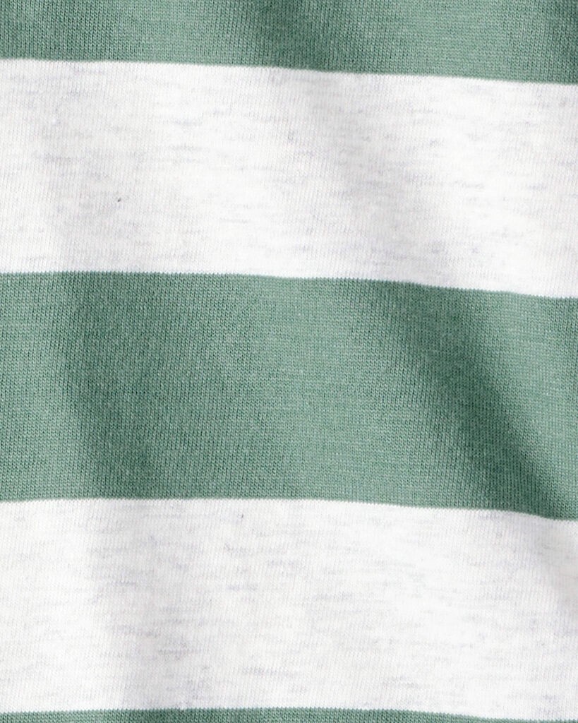 slide 2 of 4, Carter's Carters Baby 2-Piece Striped Polo Bodysuit & Pull-On Pant Set Green/White/Grey 6M, 2 pc