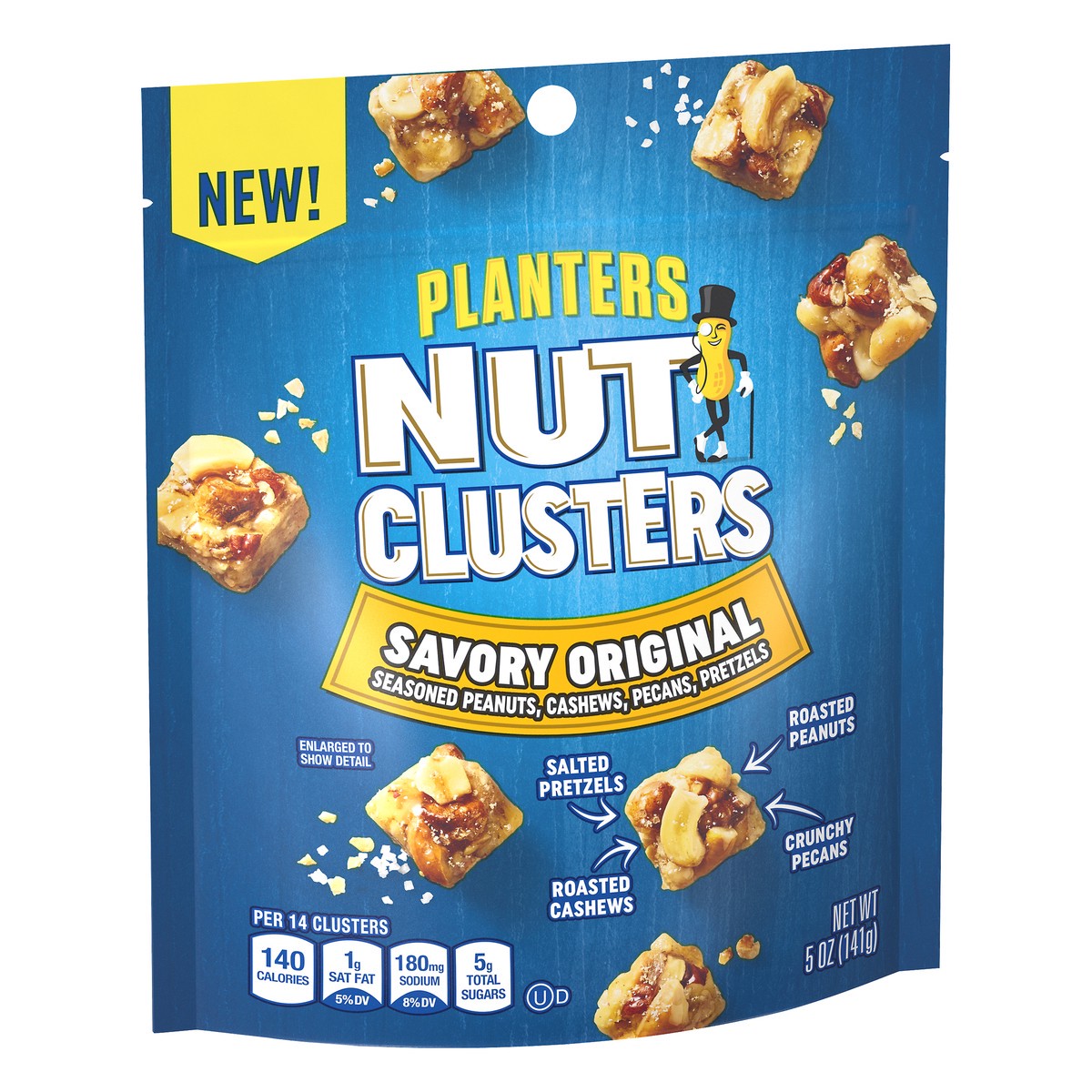 slide 2 of 10, Planters Original Salted Nut Clusters, 5 oz Bag, 141 g