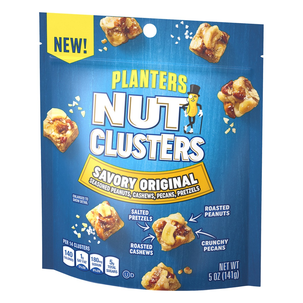 slide 3 of 10, Planters Original Salted Nut Clusters, 5 oz Bag, 141 g