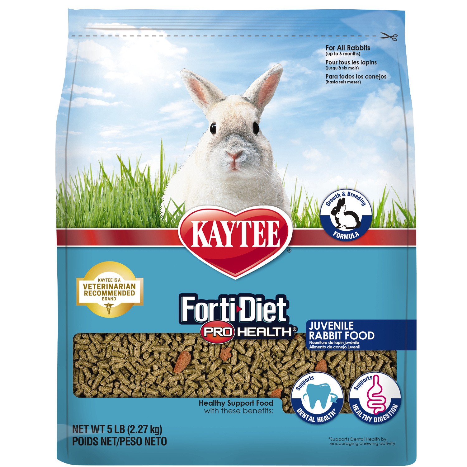 slide 1 of 7, Kaytee Pet Specialty Kaytee Forti-Diet Pro Health Juvenile Rabbit Food 5lb, 1 ct