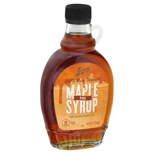slide 1 of 1, Lowes Foods 100% Pure Dark Maple Syrup, 8 oz