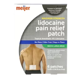 Meijer Lidocaine Pain Relief Patch