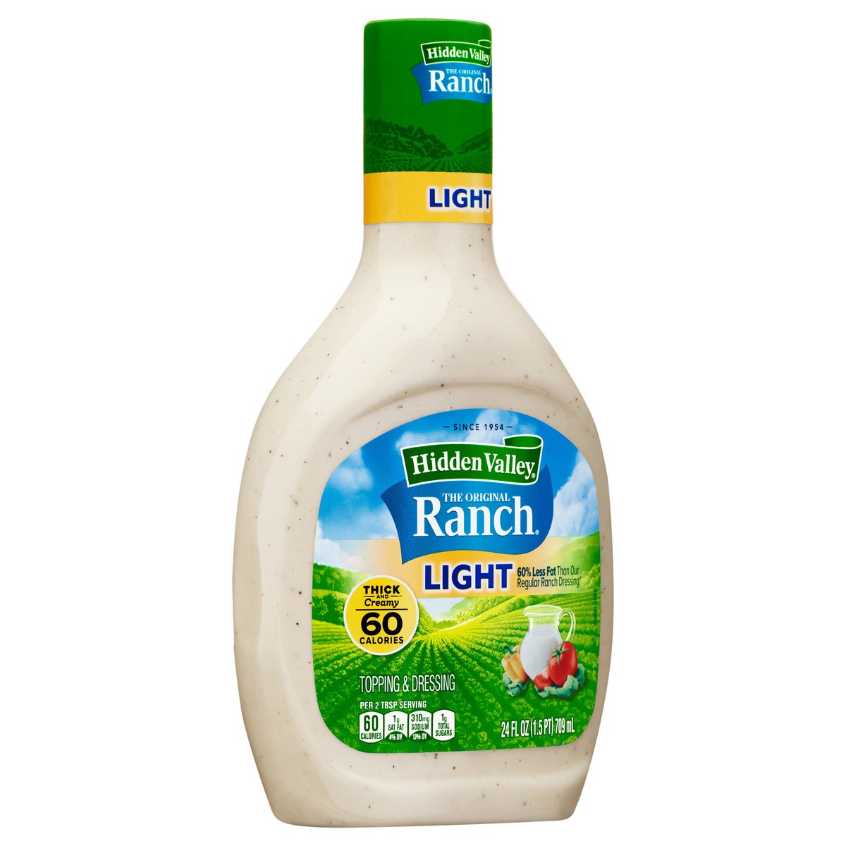 slide 7 of 9, Hidden Valley Original Ranch Light Salad Dressing & Topping, Gluten Free - 24 Ounce Bottle, 24 fl oz