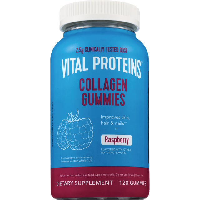 slide 1 of 1, Vital Proteins Collagen Gummy Raspberry, 120 ct