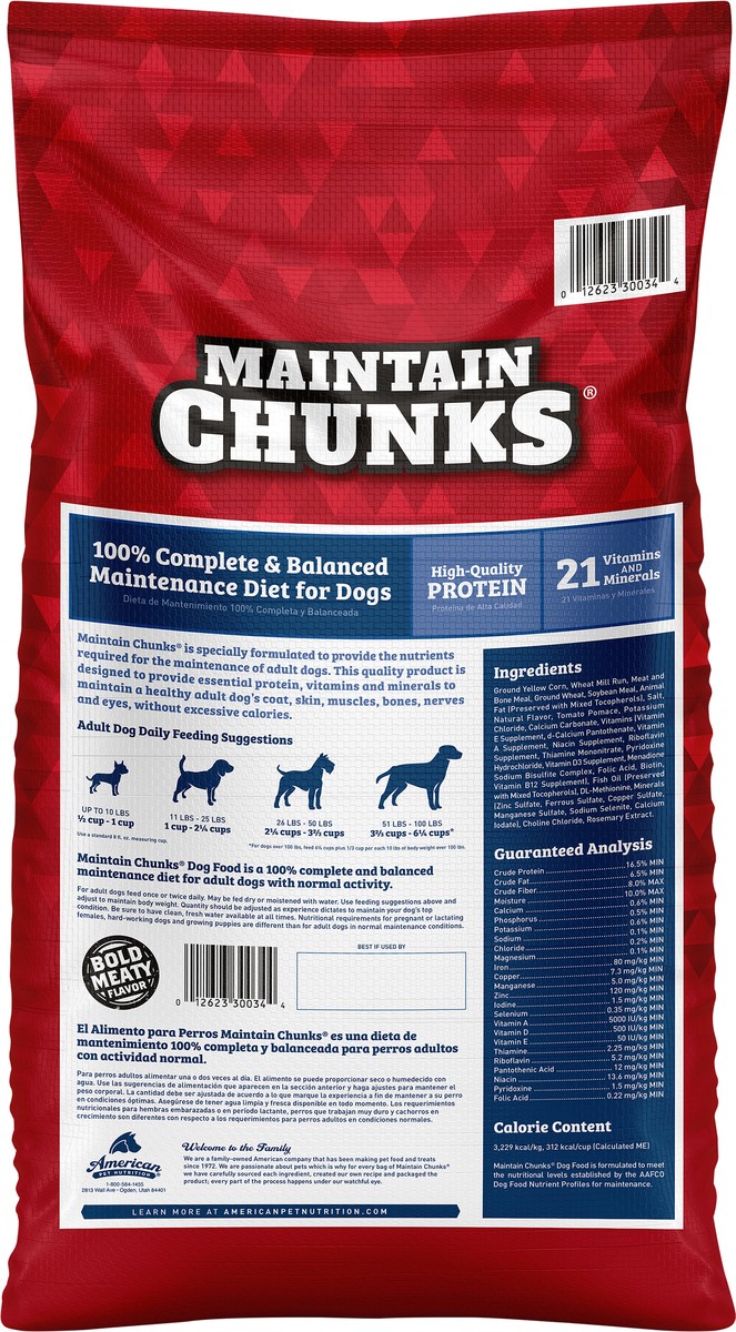 slide 6 of 8, Maintain Chunks Adult Dog Food 34 lb, 34 lb