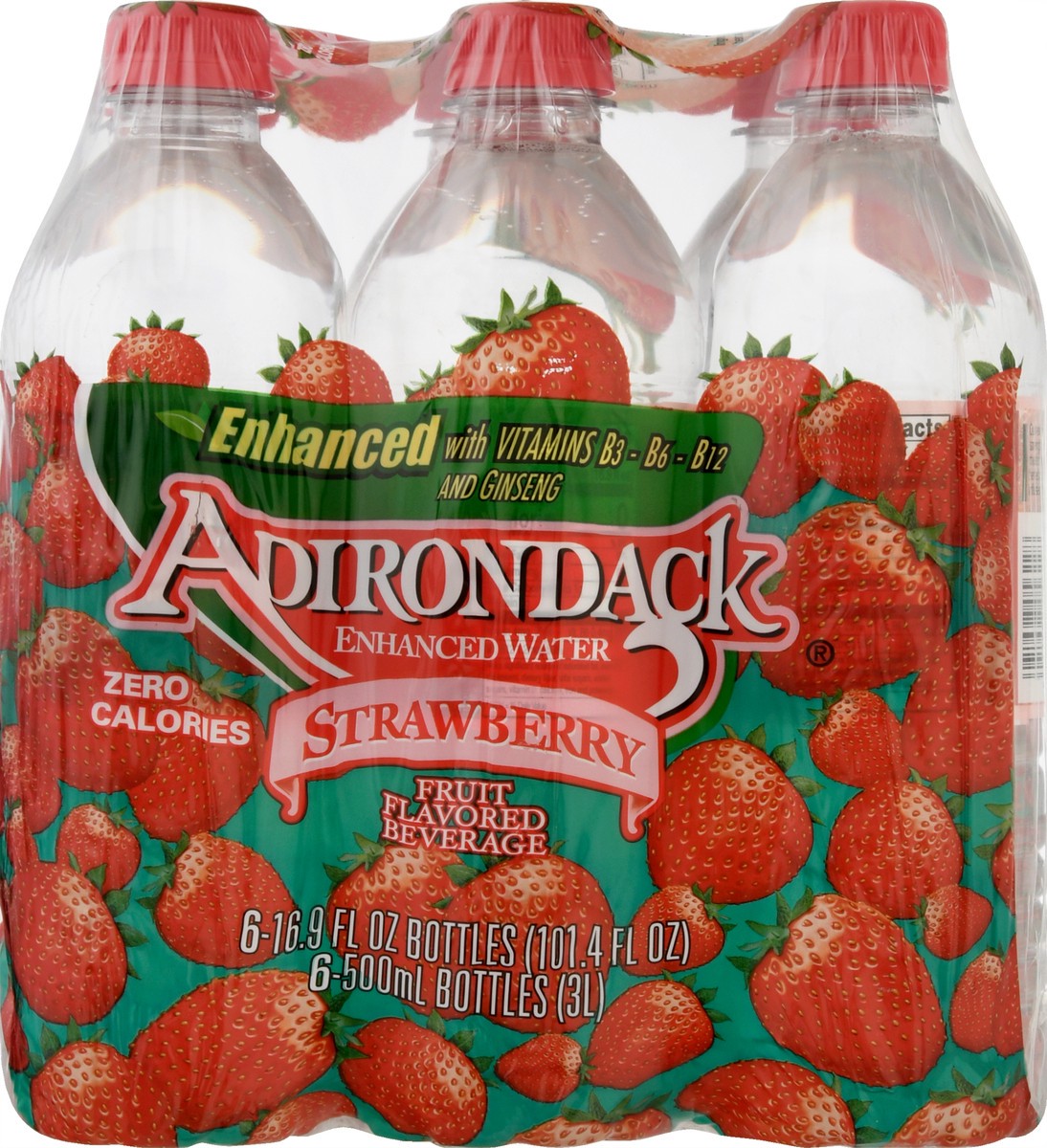 slide 5 of 13, Adirondack Strawberry Enhanced Water - 6 ct, 6 ct