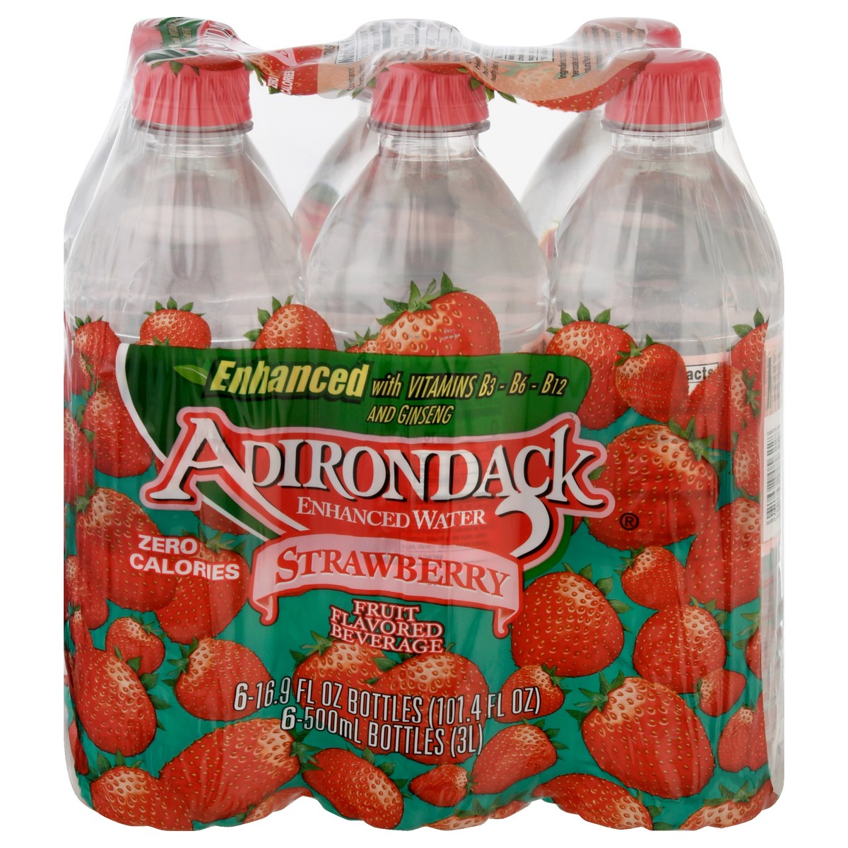 slide 12 of 13, Adirondack Strawberry Enhanced Water - 6 ct, 6 ct