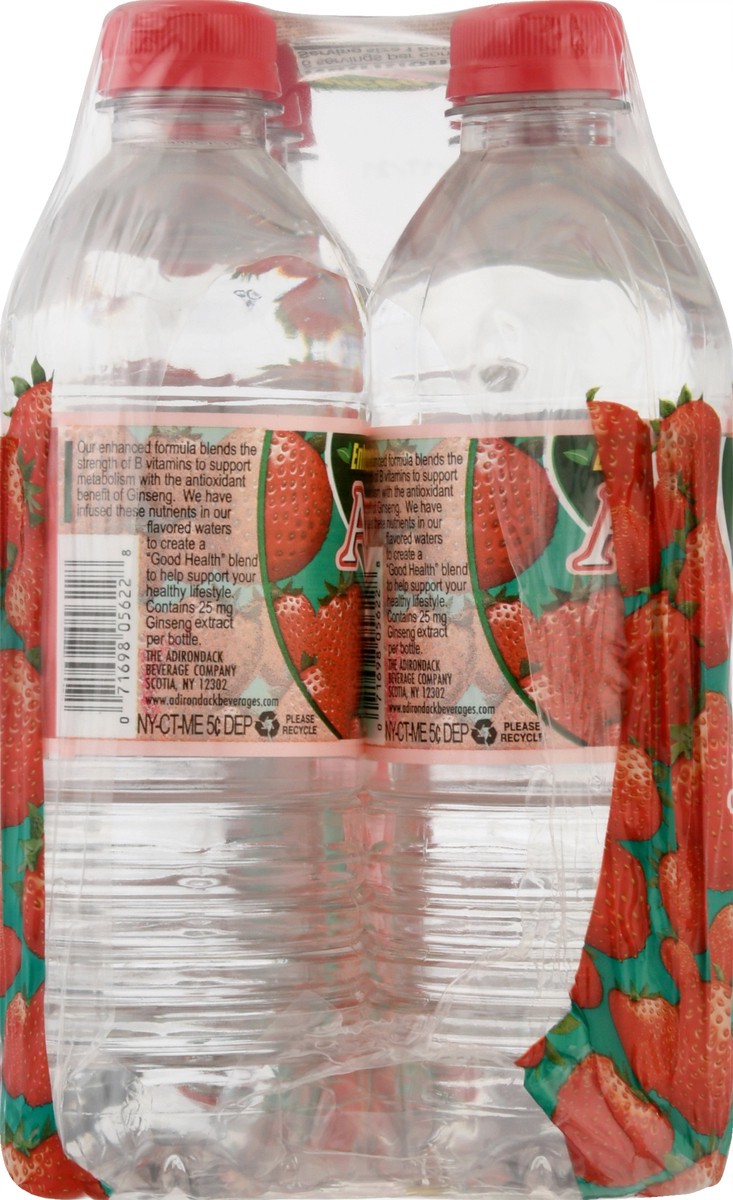 slide 6 of 13, Adirondack Strawberry Enhanced Water - 6 ct, 6 ct