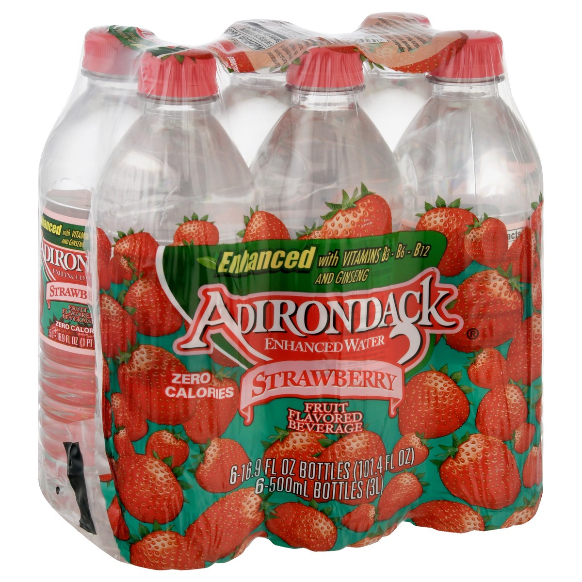 slide 13 of 13, Adirondack Strawberry Enhanced Water - 6 ct, 6 ct