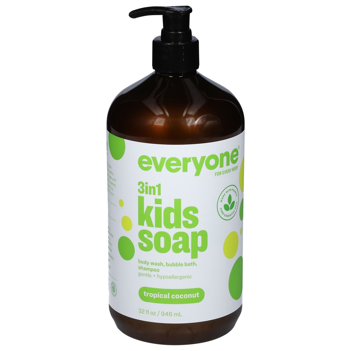 slide 9 of 9, Everyone 3 in 1 Tropical Coconut Kids Soap 32 fl oz, 32 fl oz