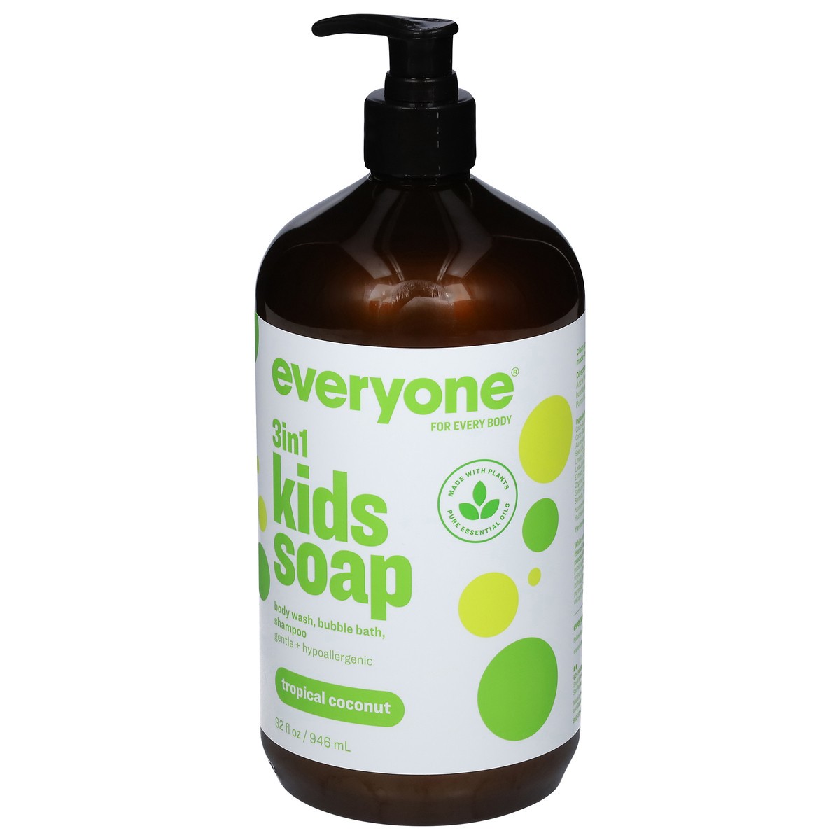 slide 2 of 9, Everyone 3 in 1 Tropical Coconut Kids Soap 32 fl oz, 32 fl oz