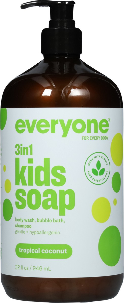 slide 3 of 9, Everyone 3 in 1 Tropical Coconut Kids Soap 32 fl oz, 32 fl oz