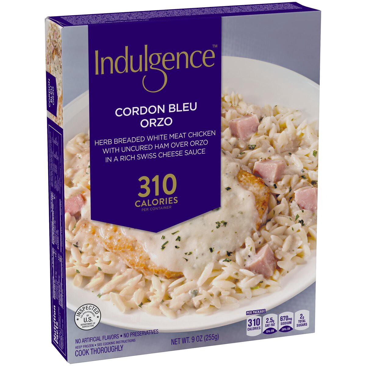 slide 2 of 8, Indulgence Chicken Cordon Bleu Orzo, 9 oz