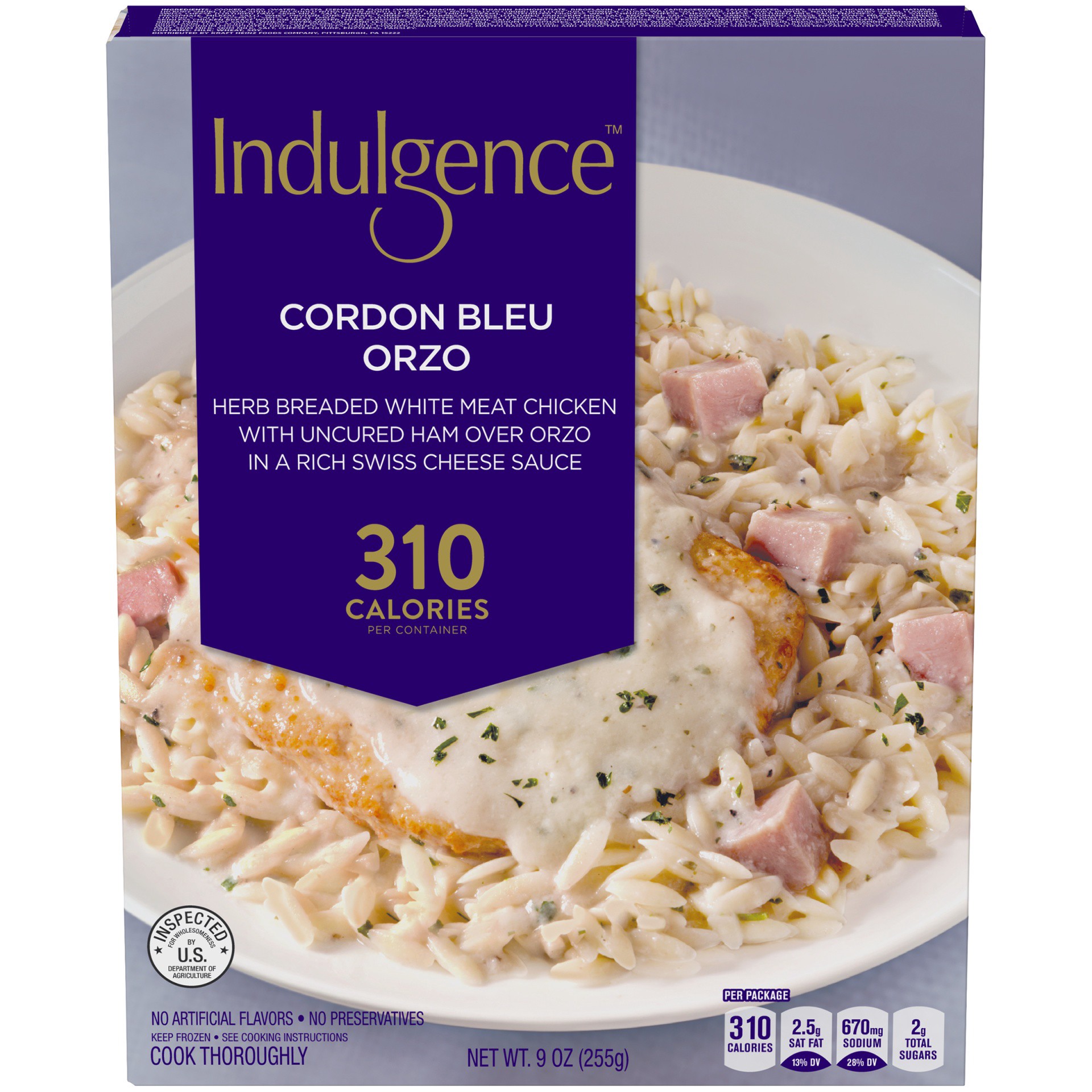 slide 1 of 8, Indulgence Chicken Cordon Bleu Orzo, 9 oz