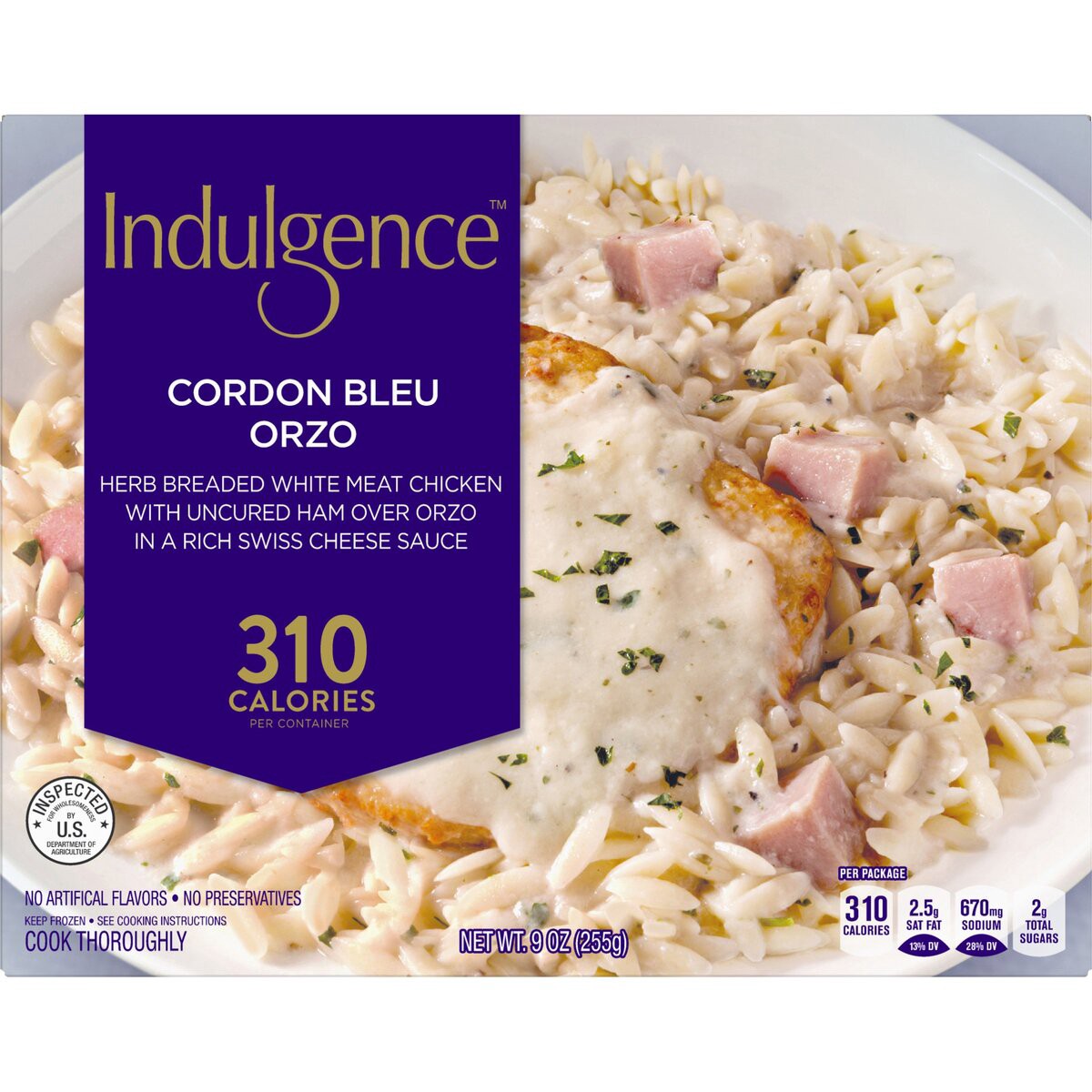 slide 7 of 8, Indulgence Chicken Cordon Bleu Orzo, 9 oz