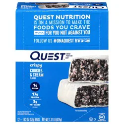 Quest Hero Protein Bar, Cookies & Cream, Crispy