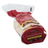 slide 1 of 1, Signature Kitchens English Muffins Plain Extra Crisp, 