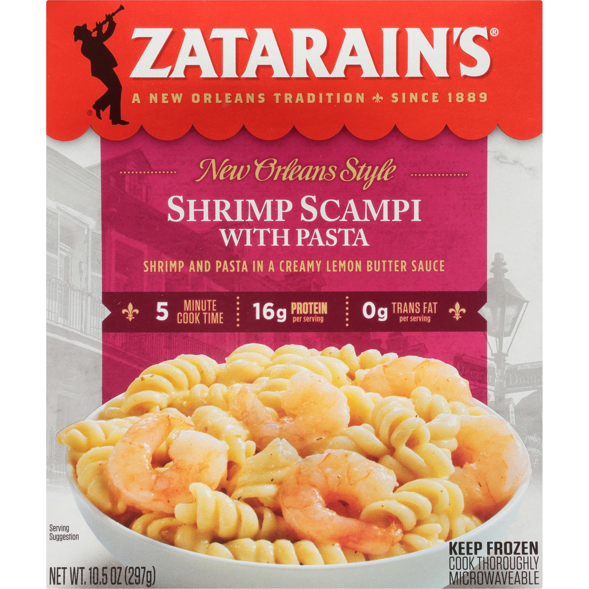 slide 1 of 9, Zatarain's Frozen Meal - Shrimp Scampi, 10.5 oz