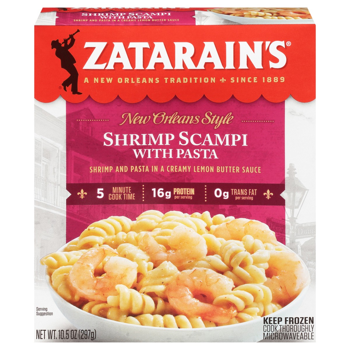 slide 1 of 9, Zatarain's Frozen Meal - Shrimp Scampi, 10.5 oz