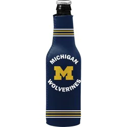 Logo Brands Umich - Crest Logo Bottle Coozie