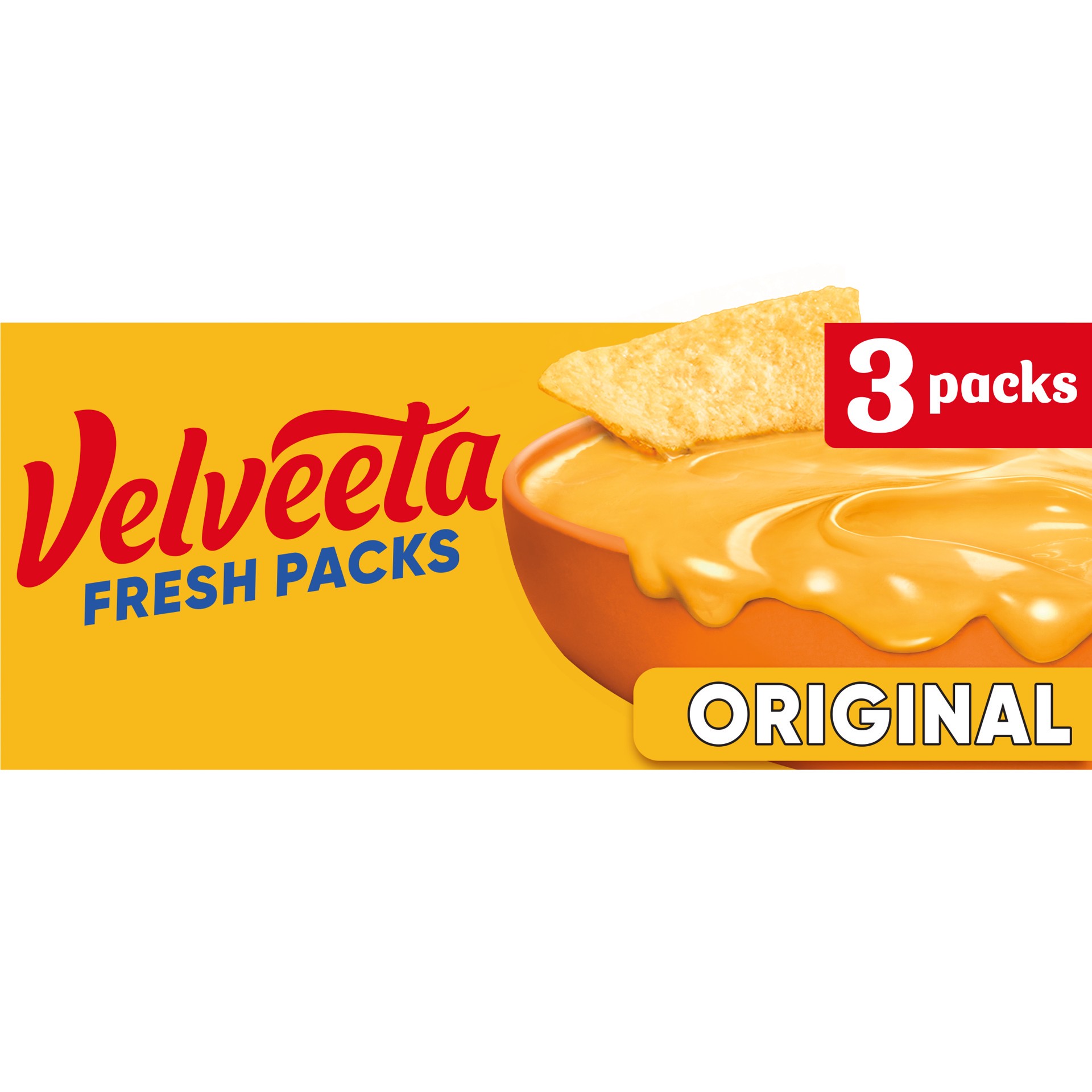 slide 1 of 9, Velveeta Fresh Packs Original Pasteurized Recipe Cheese Product, 3 ct Blocks, 1 ct