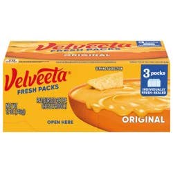 Velveeta Fresh Packs Original Pasteurized Recipe Cheese Product, 3 ct Blocks