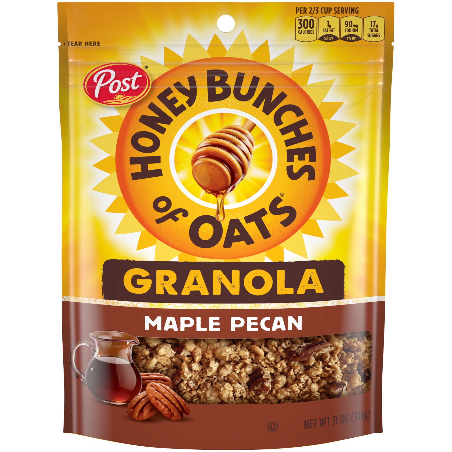 slide 1 of 2, Honey Bunches of Oats Maple Pecan Granola, 11 oz