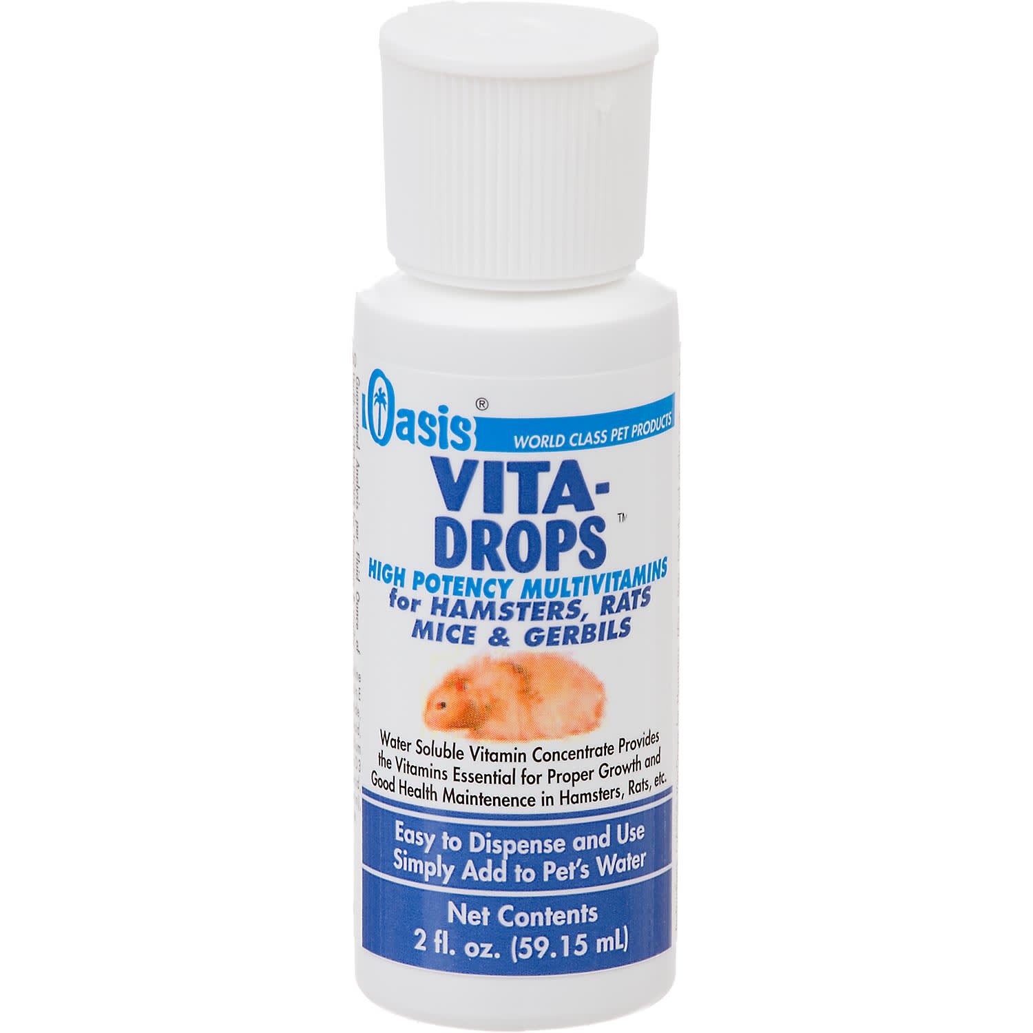 slide 1 of 1, Oasis Vita-Drops High Potency Multi-Vitamins for Hamsters, Rats, Mice & Gerbils, 2 oz