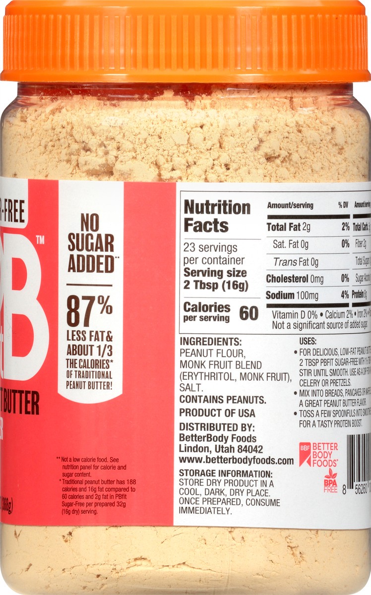 slide 3 of 9, PBfit Sugar-Free Peanut Butter Powder 13 oz, 13 oz