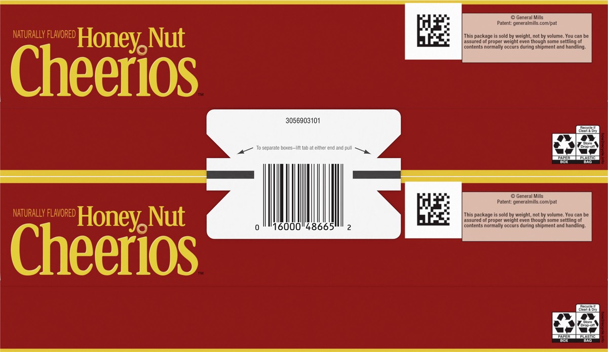 slide 7 of 8, Cheerios Honey Nut Cheerios Heart Healthy Breakfast Cereal, Gluten Free Cereal With Whole Grain Oats, 48 oz Recyclable Cereal Box (2 Pack), 2 ct