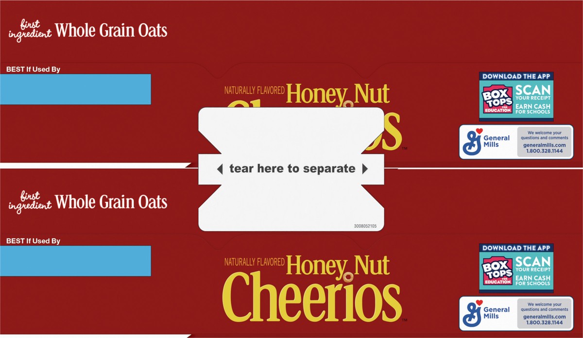 slide 3 of 8, Cheerios Honey Nut Cheerios Heart Healthy Breakfast Cereal, Gluten Free Cereal With Whole Grain Oats, 48 oz Recyclable Cereal Box (2 Pack), 2 ct