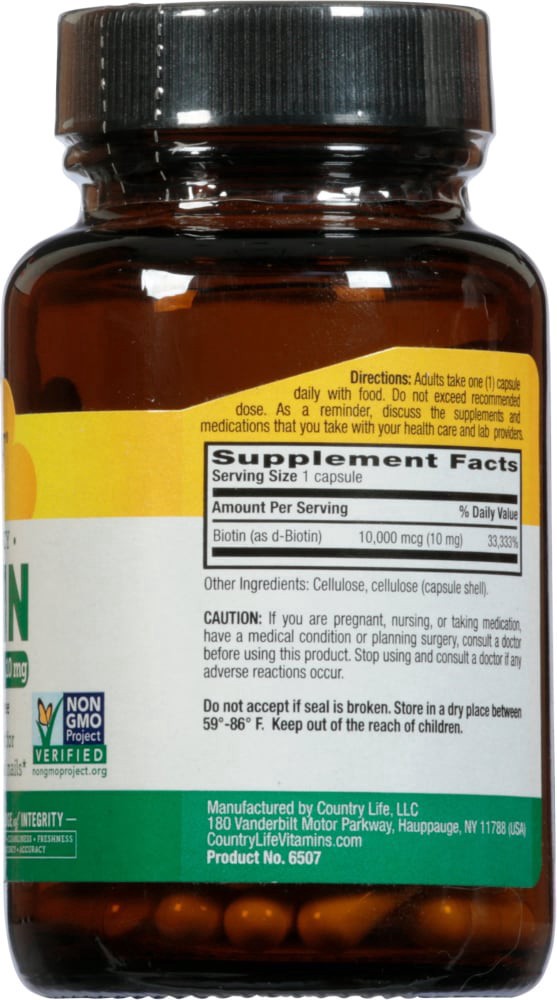 slide 4 of 4, Country Life Biotin, 60 ct